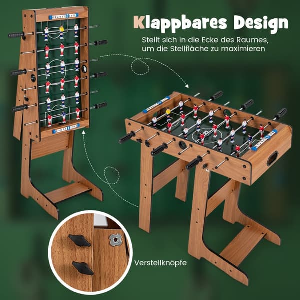 Bordsspel Fotboll, 33x36x109 cm, Naturalfärgad