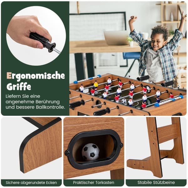 Bordsspel Fotboll, 33x36x109 cm, Naturalfärgad