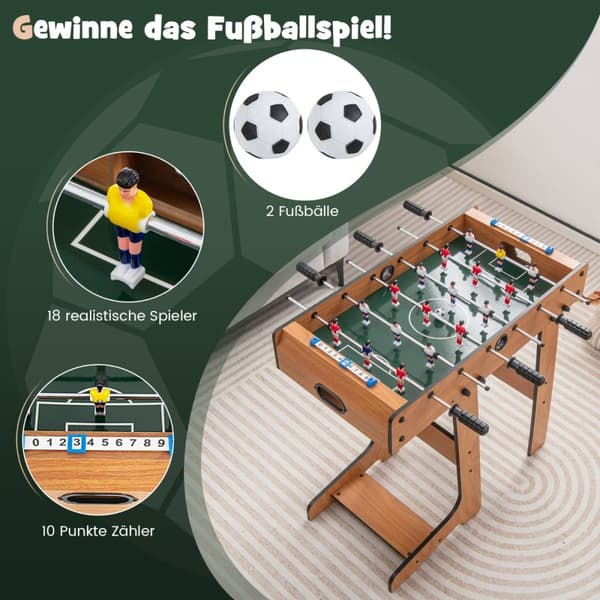 Bordsspel Fotboll, 33x36x109 cm, Naturalfärgad