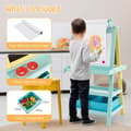 Miniatyrbillede 3 af 8: Kunstnerstaffeli, 23,5x19,5x46 tommer, Hvid