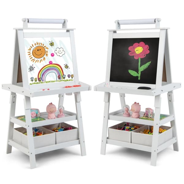 Kunstnerstaffeli, 23,5x19,5x46 tommer, Hvid
