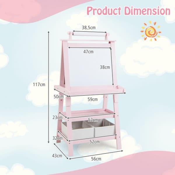 Kunststativ, 23,5x19,5x46 tommer, Pink