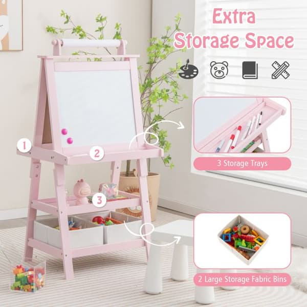 Kunststativ, 23,5x19,5x46 tommer, Pink