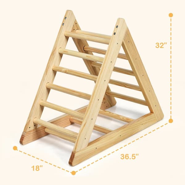 Trekantklatrer, 36,5x18x32 tommer, Natur