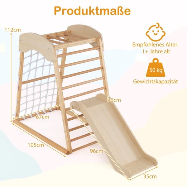 Klätterställning, 105x67x112.5 cm, Färgglad
