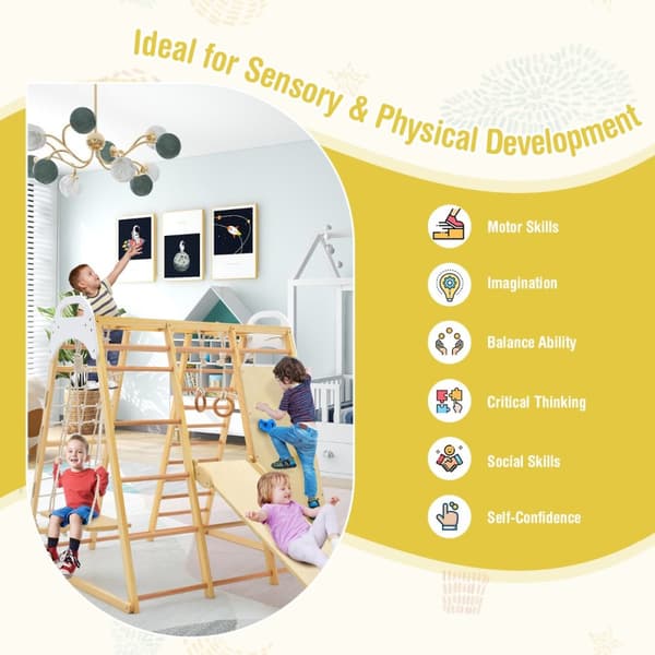 Træ Jungle Gym Legeplads, 127x118x138 cm, Naturlig