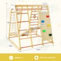 Miniatyrbillede 4 af 8: Træ Jungle Gym Legeplads, 127x118x138 cm, Naturlig