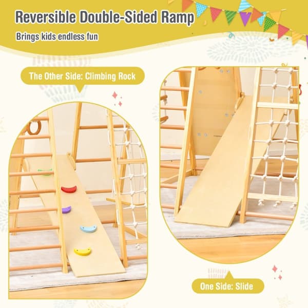 Træ Jungle Gym Legeplads, 127x118x138 cm, Naturlig