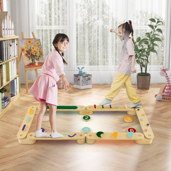 Balansbalk set, 58x9.5x3 cm, Multifärgad