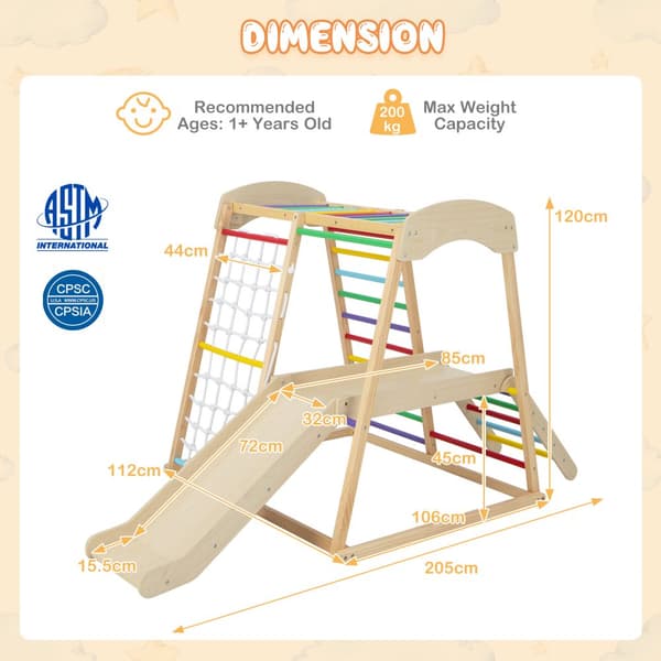 Indendørs Jungle Gym, 81x44x47", Multifarvet