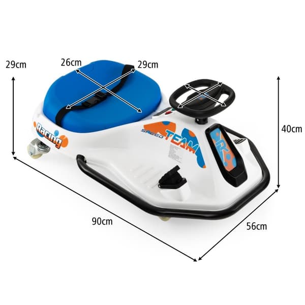Elektrisk Go-Kart, 90x56x40 cm, Blå