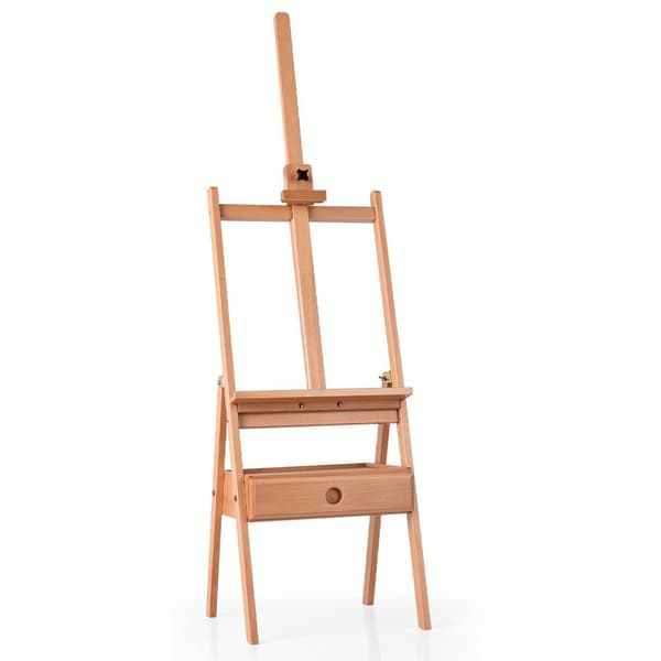 Konstnärsstaffli, 17x16.5x59.5-76.5 tum, Naturträ