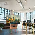 Miniatyrbild 1 av 8: Konstnärsstaffli, 17x16.5x59.5-76.5 tum, Naturträ