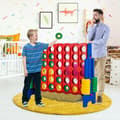 Pikkukuva 2 / 4: Pelialusta, 4-in-a-Row jättipelialusta säilytysverkolla - Sininen, 47"x16.5"x41", Sininen