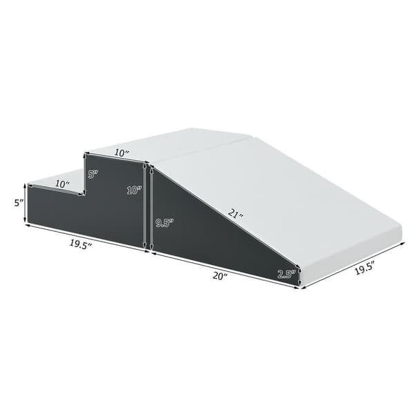 Aktivitetslegesæt, 2 stykker blødt skum indendørs børneklæde, 19,5x19,5x10 tommer, hvid