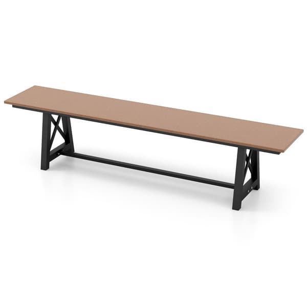 Utomhusbänk, 72x14x16 tum, Brun och Svart