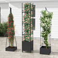 Miniatyrbillede 3 af 8: Haveobelisk, 16x16x81 cm, Sort