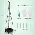 Miniatyrbillede 5 af 8: Haveobelisk, 16x16x81 cm, Sort