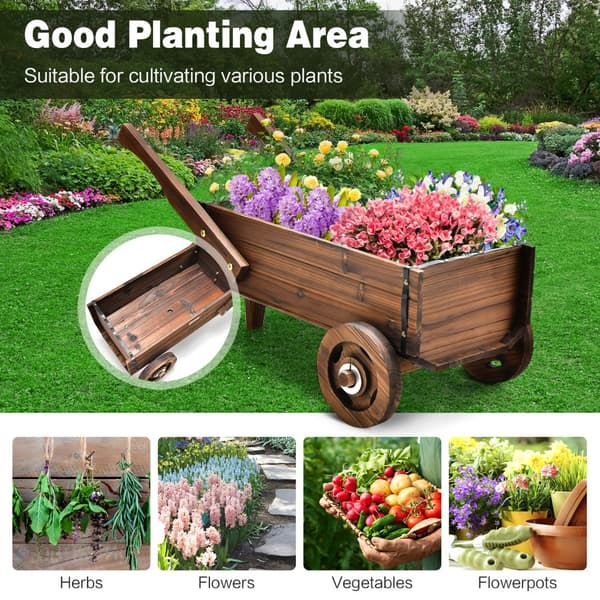 Plantekasse, 32x15.5x15 tommer, Brun