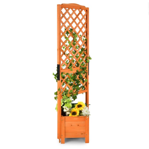 Forhøjet højbed, 21,5x20,5x71 tommer, Orange