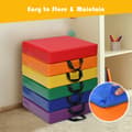 Miniatyrbillede 7 af 8: Gulvpuder, 15x15x3 tommer, Rød, Orange, Gul, Grøn, Blå, Lilla