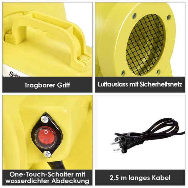Elektrisk ventilator luftblæser, Blæser 450 W