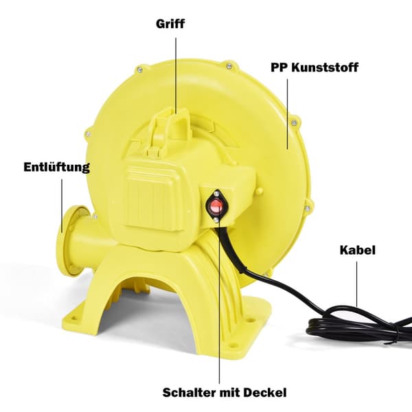 Elektrisk ventilator luftblæser, Blæser 450 W