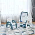 Miniatyrbillede 5 af 8: Børne Tavle Skrivebord Stol Sæt, 25x21x30-39 tommer, Blå
