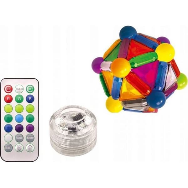 Leantoys magnetiska block med ljus i en låda med 154 bitar