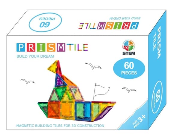 Magnetic Tiles byggesæt 60 stk.