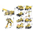 Miniatyrbild 2 av 2: Byggset 10 i 1 Robotfordon Byggarbetsplats 721 Byggklossar Sammanställbar Svart / Gul