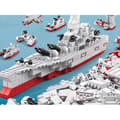 Miniatyrbild 3 av 3: Byggset 6 i 1 Militärtema 1000 delar Sammanställbar Vit