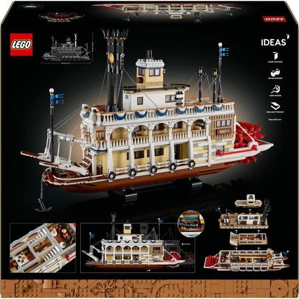 LEGO Ideas 21356 Ångbåt på Mississippifloden - Byggset för vuxna