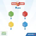 Miniatyrbillede 2 af 6: Magnetiskt byggset - GEOMAG - Magicube återvunnet kreativt set - 8 delar - Återvunnen plast - Från 1 år