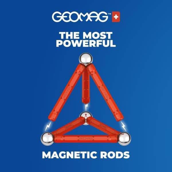 Magnetiskt byggset - GEOMAG - Klassisk återvunnen magnetisk geometri 24 delar - Geometri - 3D - Pedagogisk