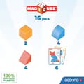 Miniatyrbillede 2 af 6: Magnetiska block - GEOMAG - Magicube-block och kort - 16 delar - Pedagogiska - Återvunnen plast