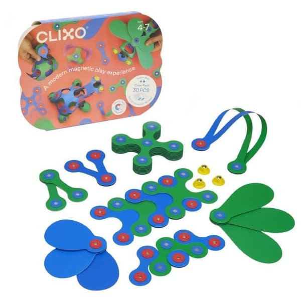 Magnetiskt byggset - GIPSY TOYS - Crew Pack CLIXO - 30 delar - Flexibelt - Hållbart