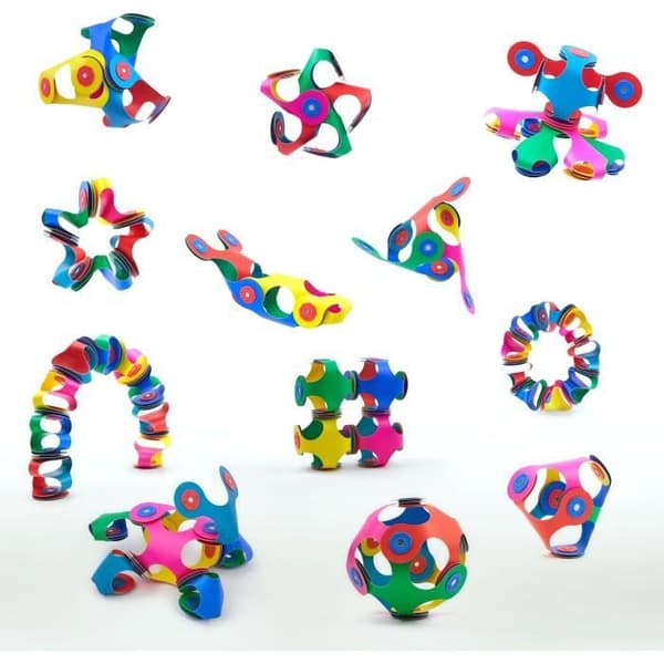 Tiny &amp; Mighty CLIXO - GIPSY TOYS - Flexibelt, hållbart och fantasifullt magnetiskt byggset - 9 delar - Från 4 år
