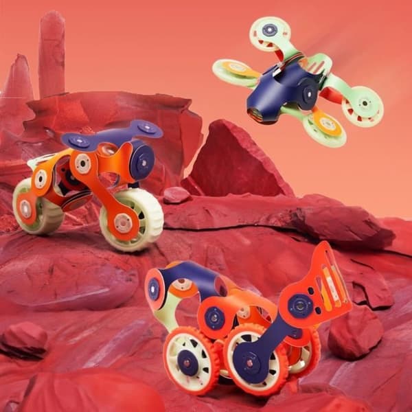 Magnetiskt byggset - GIPSY TOYS - MARS ROVERS - 30 delar - Lyser i mörkret - Från 6 år