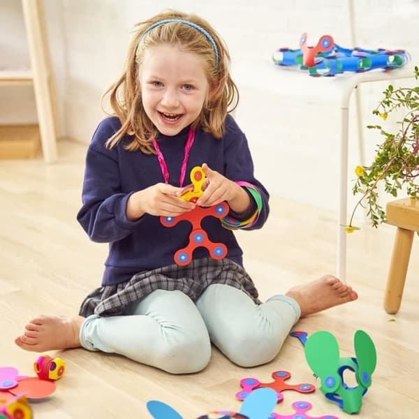 Magnetiskt byggset - GIPSY TOYS - Regnbågspaket CLIXO - 42 delar - Från 4 år - Miljövänligt
