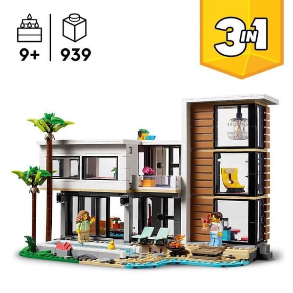 LEGO® Creator 31153 Modernt hus - Bygg in i en 3-våningsbyggnad eller stuga