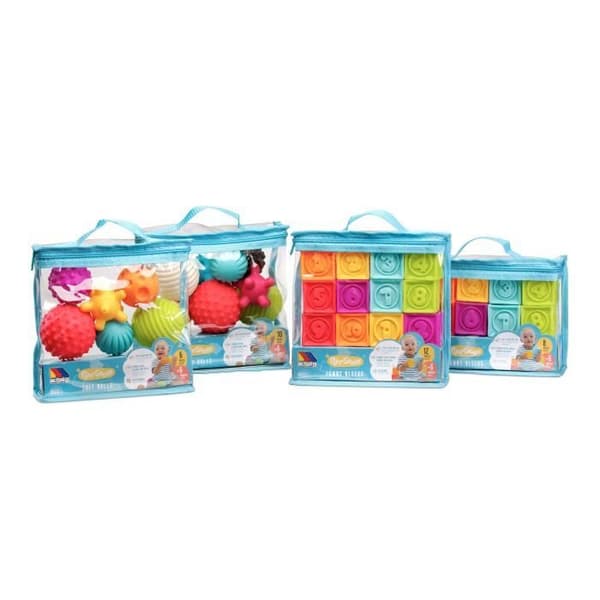 Play&amp;Sense Ball Blocks Set - MOLTO - 10 st - Sensoriskt spel för baby