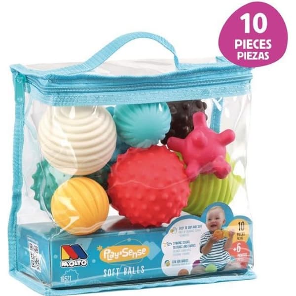 Play&Sense Ball Blocks Set - MOLTO - 10 st - Sensoriskt spel för baby