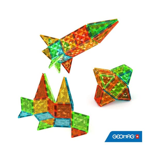 Magnetiska plattor - GEOMAG - Tiles Gems 4101 - 32 delar - Geometriska former - Kristalleffekt