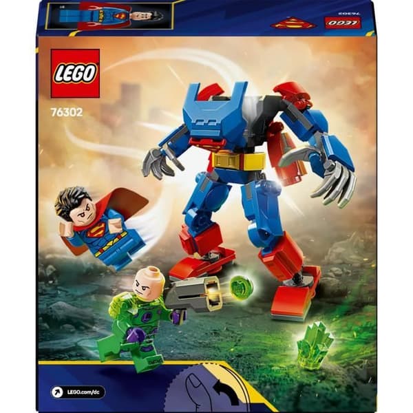 LEGO DC 76302 Stålmannens robot mot Lex Luthor - Superhjälteleksak från 6 år