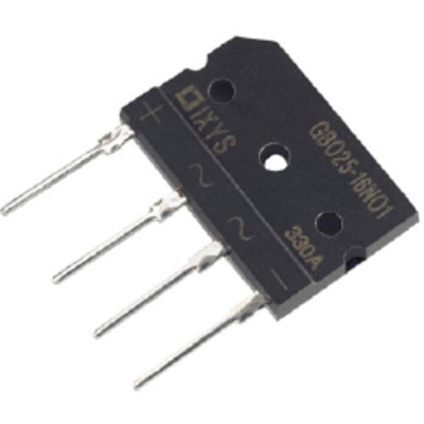 Likriktarbrygga IXYS GBO25-16NO1 4 stift stående 25 A 1600 V