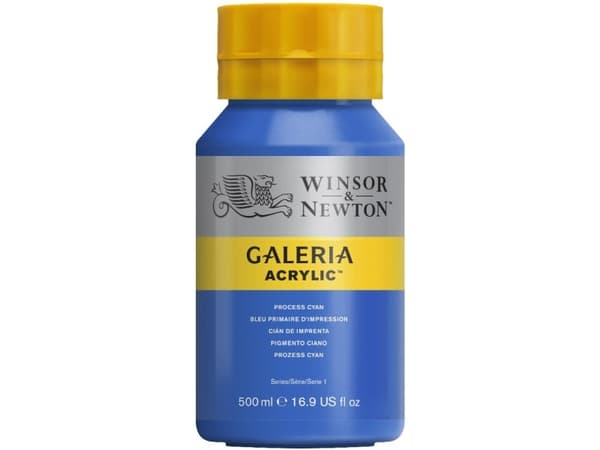Winsor & Newton Galeria Acrylic, 500 ml, Cyan, Krukke
