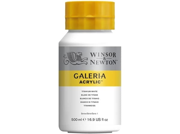 Winsor &amp; Newton Galeria, White, Pot, Titanium White, 500 ml