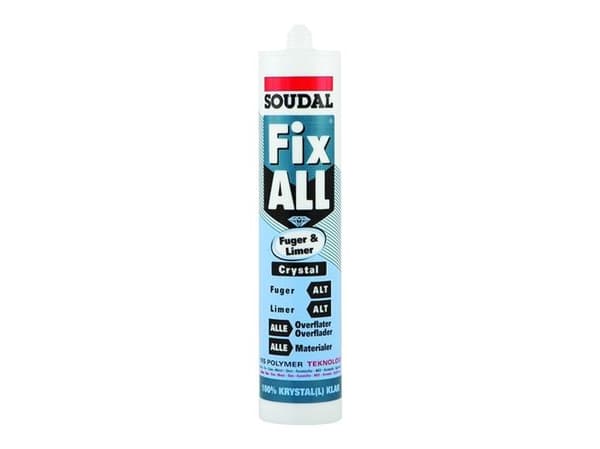 Soudal montagelim 290ml - Fix all kristallinkirkas multifuge lisätty sienitautien torjunta-aine, FDA:n hyväksymä