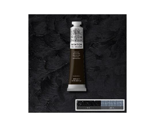 Winton oil 200ml lamp black 337